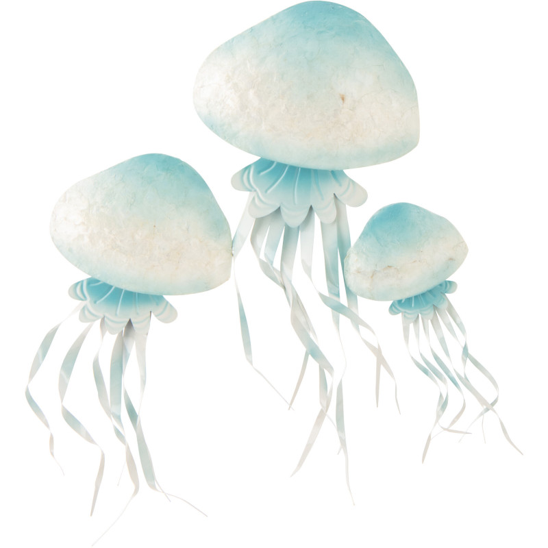 DECO MUR MÉDUSE FER BL/BLA (91,4x4,4x66cm) 