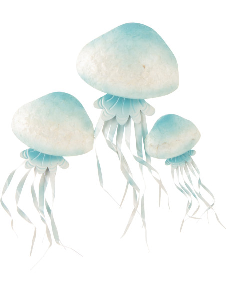 DECO MUR MÉDUSE FER BL/BLA (91,4x4,4x66cm) 