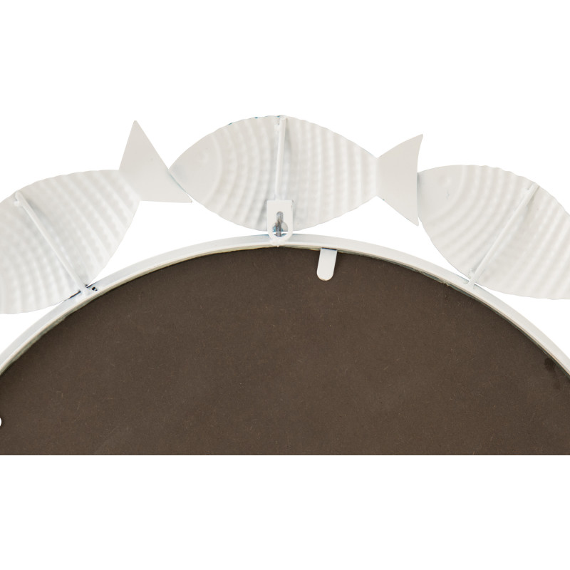 MIROIR POISSON FER BL/BLA (76x2,5x75,5cm) 