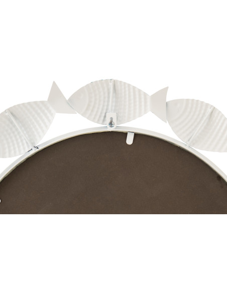 MIROIR POISSON FER BL/BLA (76x2,5x75,5cm) 