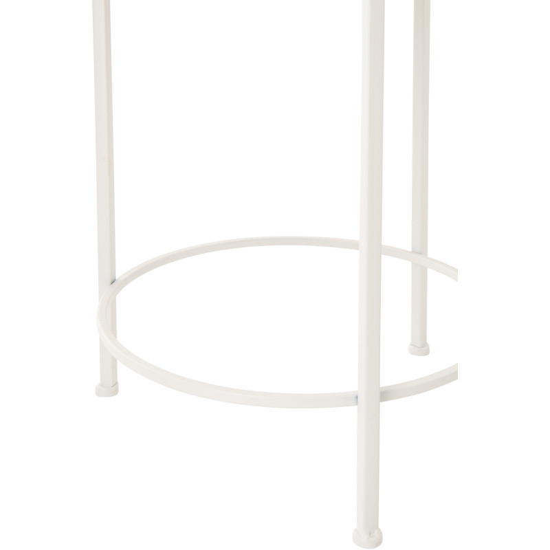 S/2 TABL APP POISS FER BL/BLA (38x38x59,4cm) 
