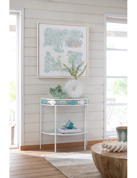 CONSOLE POISSON FER BL/BLA (80x40x80cm) 