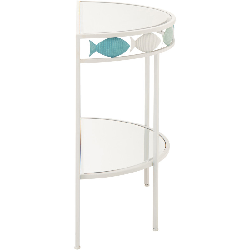 CONSOLE POISSON FER BL/BLA (80x40x80cm) 