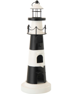 NICHOIR PHARE FER NOIR/BLANC (55x35,5x63cm) 