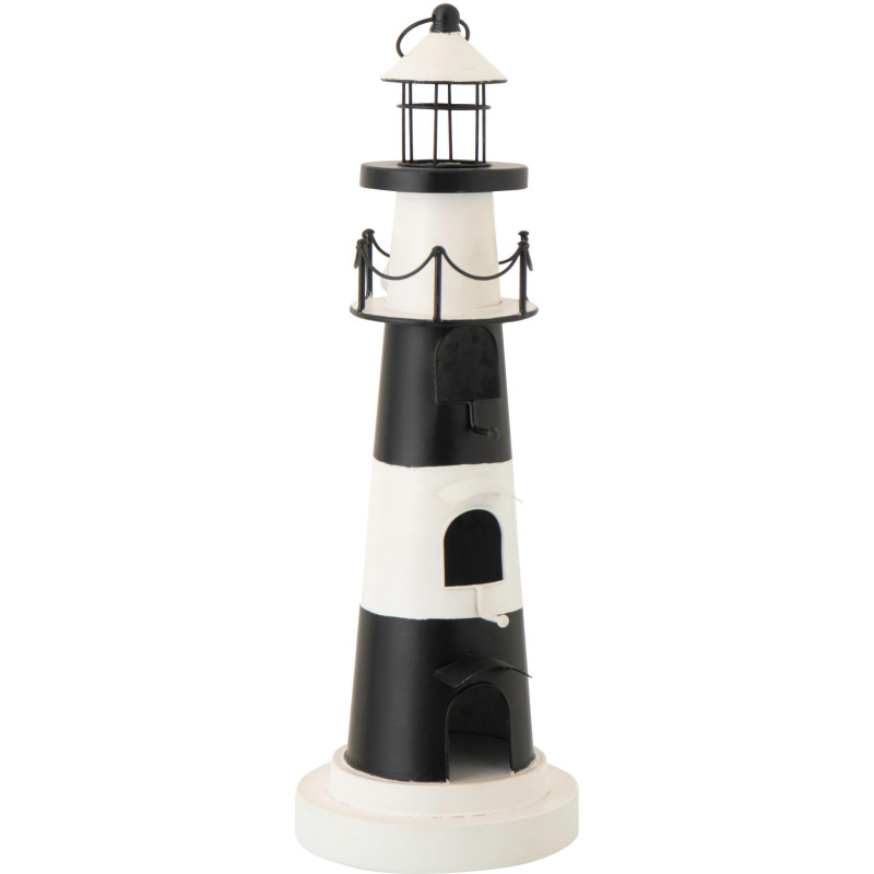 NICHOIR PHARE FER NOIR/BLANC (55x35,5x63cm) 