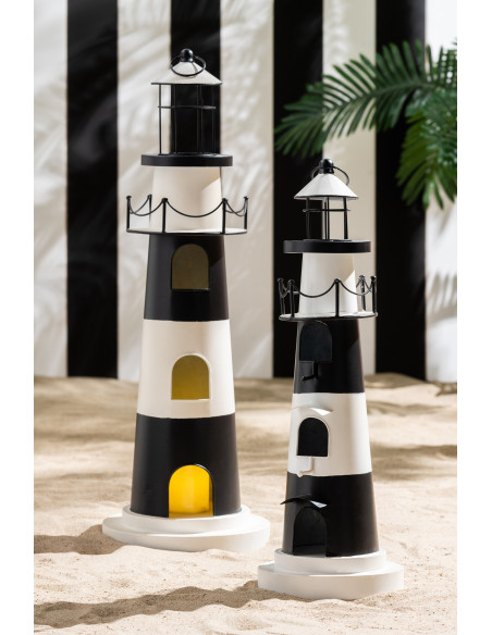 NICHOIR PHARE FER NOIR/BLANC (55x35,5x63cm) 