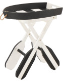 Table d’appoint bateau Boot 64 cm noir et blanc bois MDF