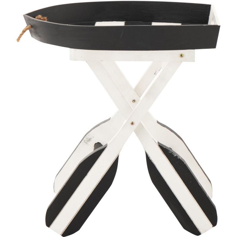 TABL APP BAT LIGN MDF NOI/BLA (64x41,2x73,5cm) 