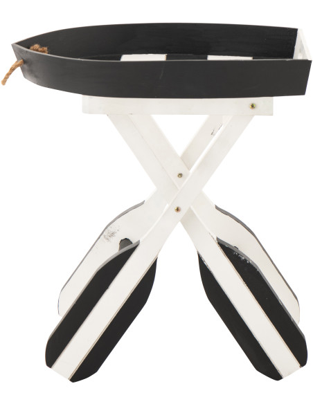 TABL APP BAT LIGN MDF NOI/BLA (64x41,2x73,5cm) 