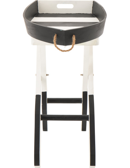 TABL APP BAT LIGN MDF NOI/BLA (64x41,2x73,5cm) 