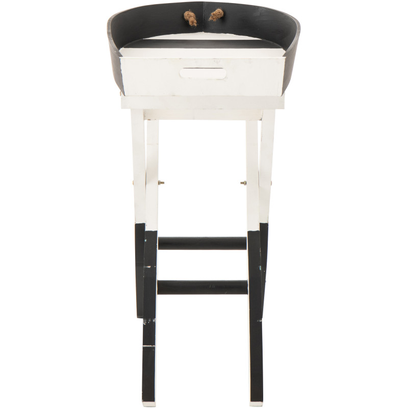 TABL APP BAT LIGN MDF NOI/BLA (64x41,2x73,5cm) 