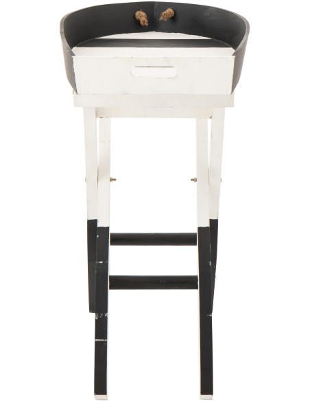 TABL APP BAT LIGN MDF NOI/BLA (64x41,2x73,5cm) 