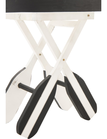 TABL APP BAT LIGN MDF NOI/BLA (64x41,2x73,5cm) 