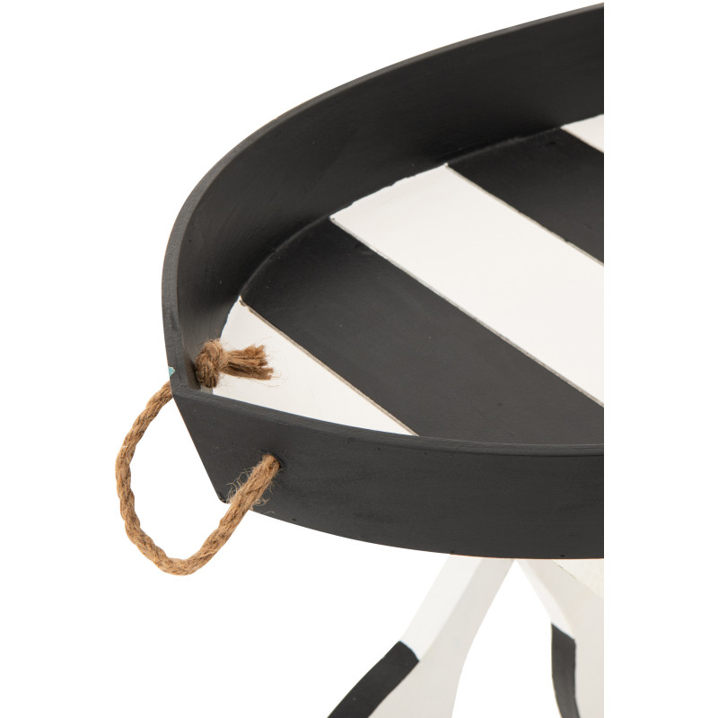 TABL APP BAT LIGN MDF NOI/BLA (64x41,2x73,5cm) 