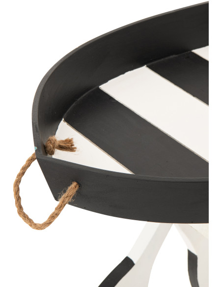 TABL APP BAT LIGN MDF NOI/BLA (64x41,2x73,5cm) 