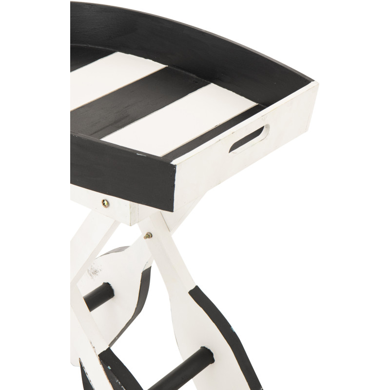 TABL APP BAT LIGN MDF NOI/BLA (64x41,2x73,5cm) 