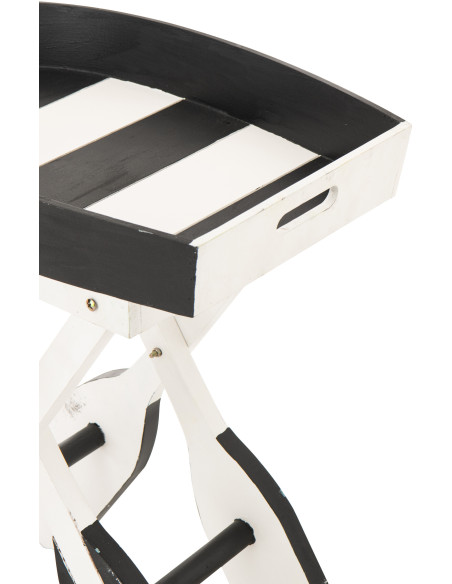 TABL APP BAT LIGN MDF NOI/BLA (64x41,2x73,5cm) 