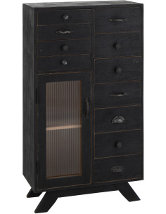 MEUBLE BOIS DE MANGUIER NOIR (62x30x110cm) 