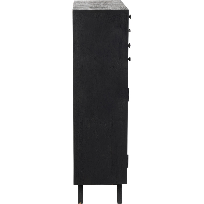 MEUBLE BOIS DE MANGUIER NOIR (62x30x110cm) 