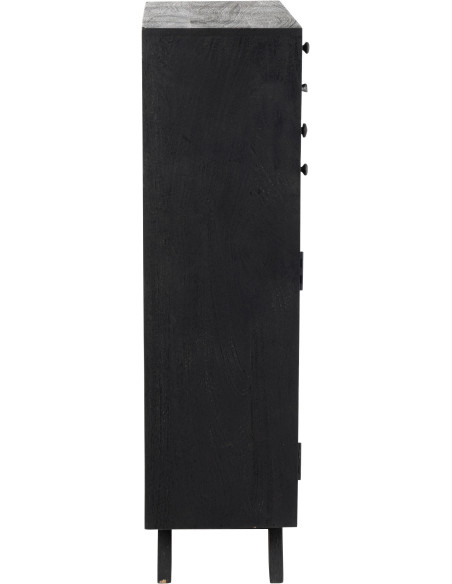 MEUBLE BOIS DE MANGUIER NOIR (62x30x110cm) 
