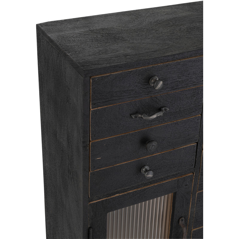 MEUBLE BOIS DE MANGUIER NOIR (62x30x110cm) 