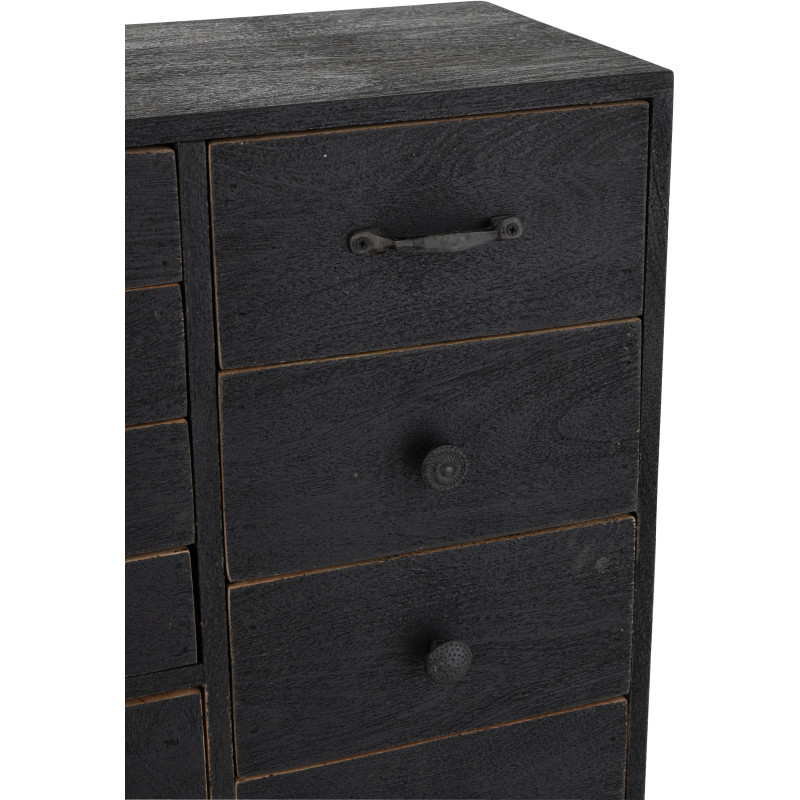 MEUBLE BOIS DE MANGUIER NOIR (62x30x110cm) 