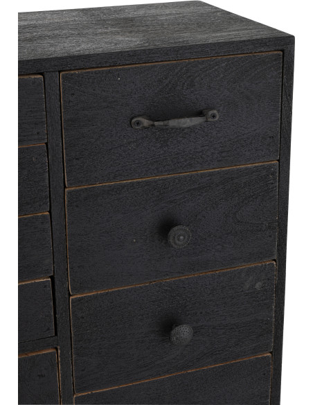 MEUBLE BOIS DE MANGUIER NOIR (62x30x110cm) 