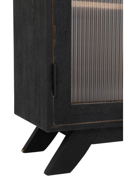 MEUBLE BOIS DE MANGUIER NOIR (62x30x110cm) 
