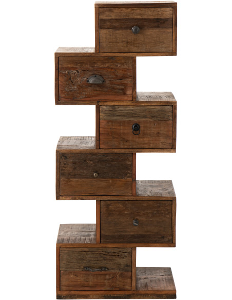 COMMODE TORO BOIS RECYCLÉ NAT (51x30x124cm) 