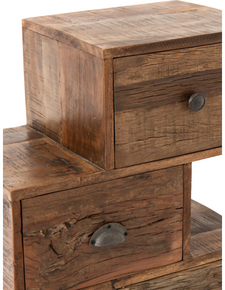 COMMODE TORO BOIS RECYCLÉ NAT (51x30x124cm) 