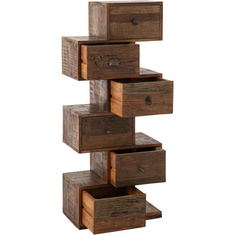 COMMODE TORO BOIS RECYCLÉ NAT (51x30x124cm) 