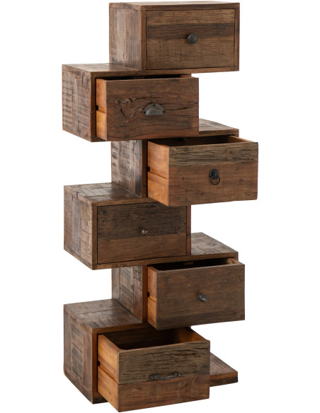 COMMODE TORO BOIS RECYCLÉ NAT (51x30x124cm) 