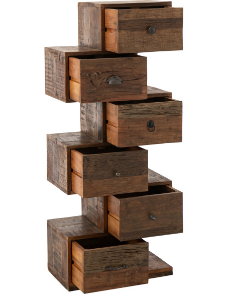 COMMODE TORO BOIS RECYCLÉ NAT (51x30x124cm) 