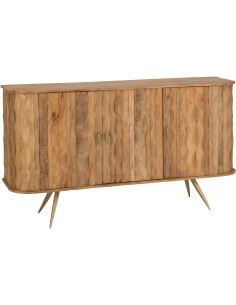 BUFFET CURVE BOIS NATUREL (152x40x83cm) 