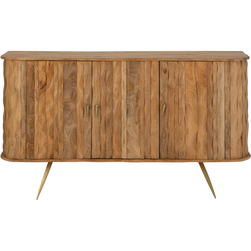 BUFFET CURVE BOIS NATUREL (152x40x83cm) 