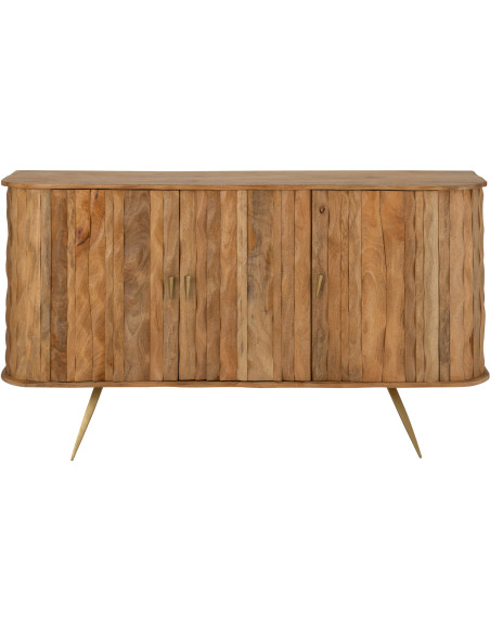 BUFFET CURVE BOIS NATUREL (152x40x83cm) 