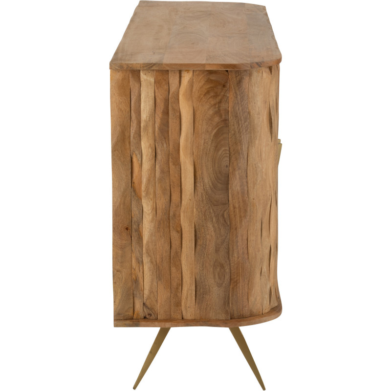 BUFFET CURVE BOIS NATUREL (152x40x83cm) 