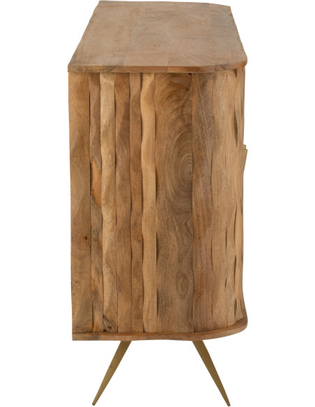 BUFFET CURVE BOIS NATUREL (152x40x83cm) 