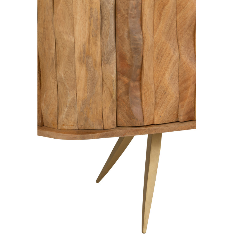 BUFFET CURVE BOIS NATUREL (152x40x83cm) 