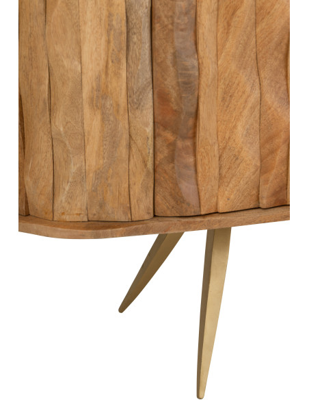 BUFFET CURVE BOIS NATUREL (152x40x83cm) 