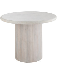 TABLE À MANGER ROND MARB BLA L (102x102x76cm) 