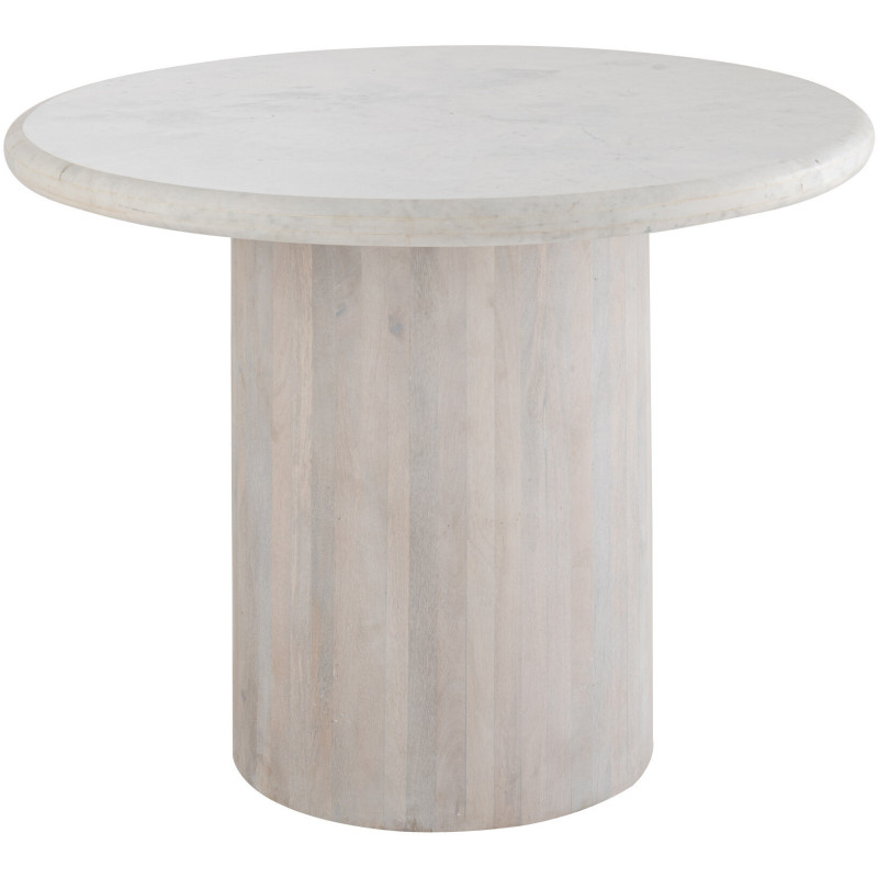 TABLE À MANGER ROND MARB BLA L (102x102x76cm) 
