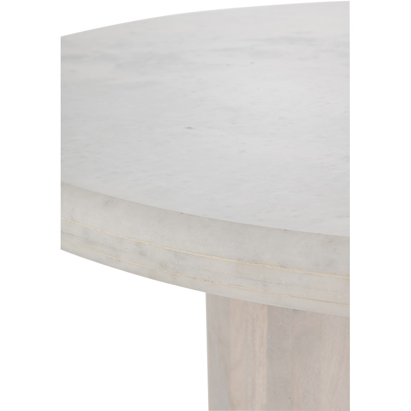 TABLE À MANGER ROND MARB BLA L (102x102x76cm) 
