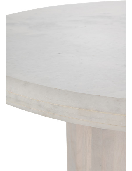 TABLE À MANGER ROND MARB BLA L (102x102x76cm) 