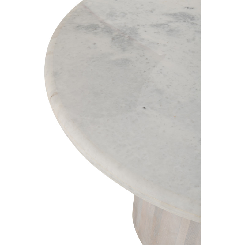 TABLE À MANGER ROND MARB BLA L (102x102x76cm) 