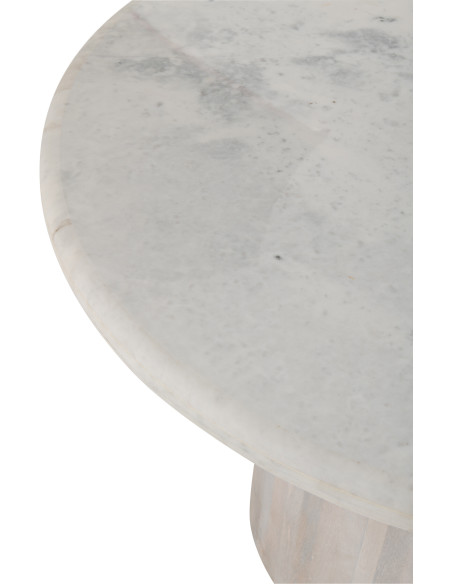 TABLE À MANGER ROND MARB BLA L (102x102x76cm) 