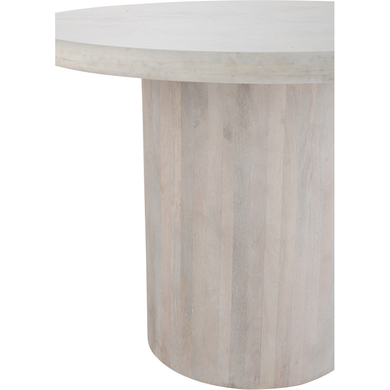 TABLE À MANGER ROND MARB BLA L (102x102x76cm) 