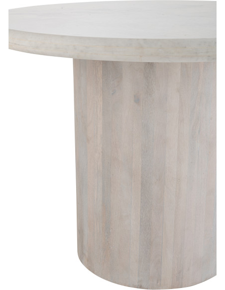 TABLE À MANGER ROND MARB BLA L (102x102x76cm) 