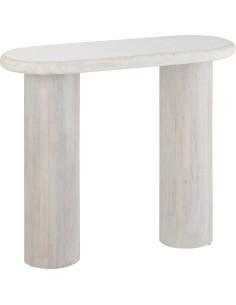 CONSOLE MARBRE BLANC CASSÉ (91x38x76cm) 