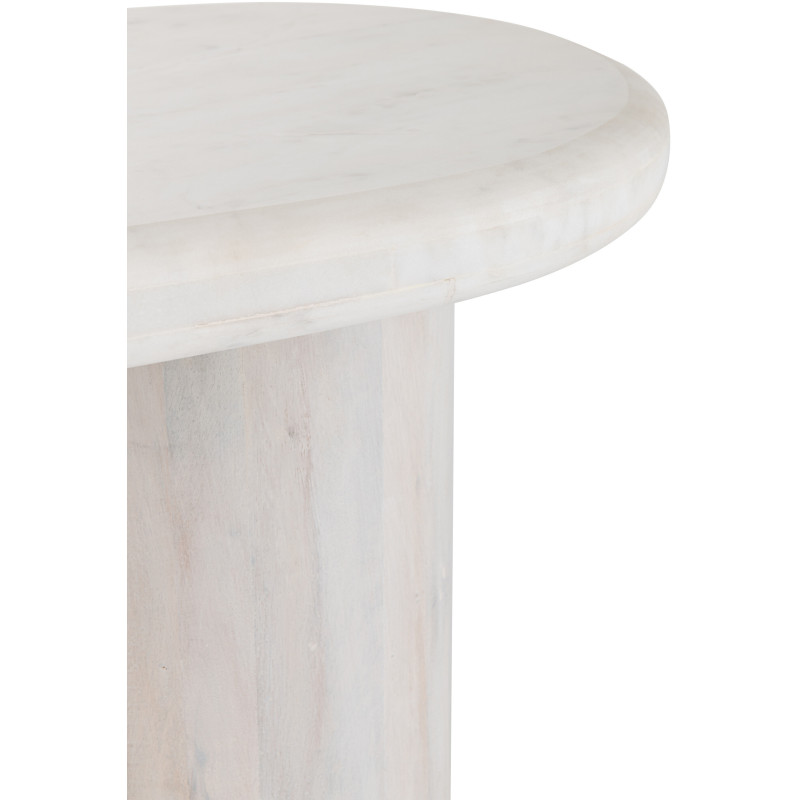 CONSOLE MARBRE BLANC CASSÉ (91x38x76cm) 
